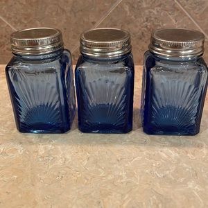 Cobalt blue spice jars